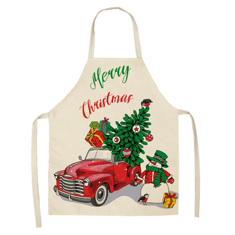 Christmas Truck and Tree Apron-Adult