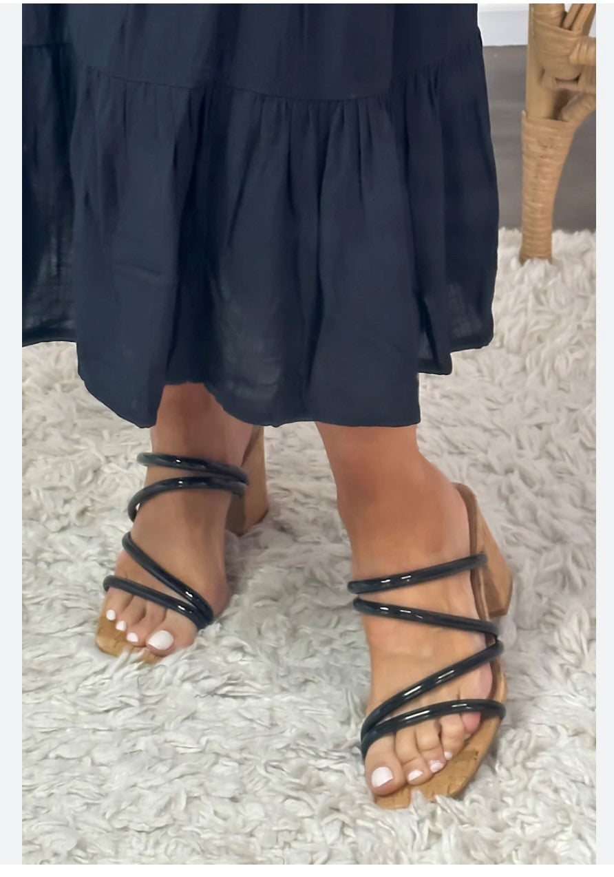 Corky's Dreamy Black Patent Sandal