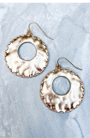 Hammered Gold Earrings