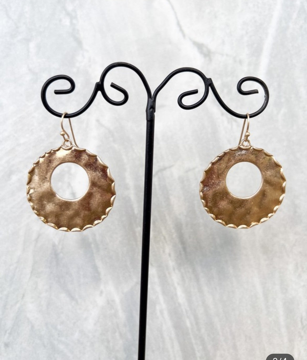 Hammered Gold Earrings