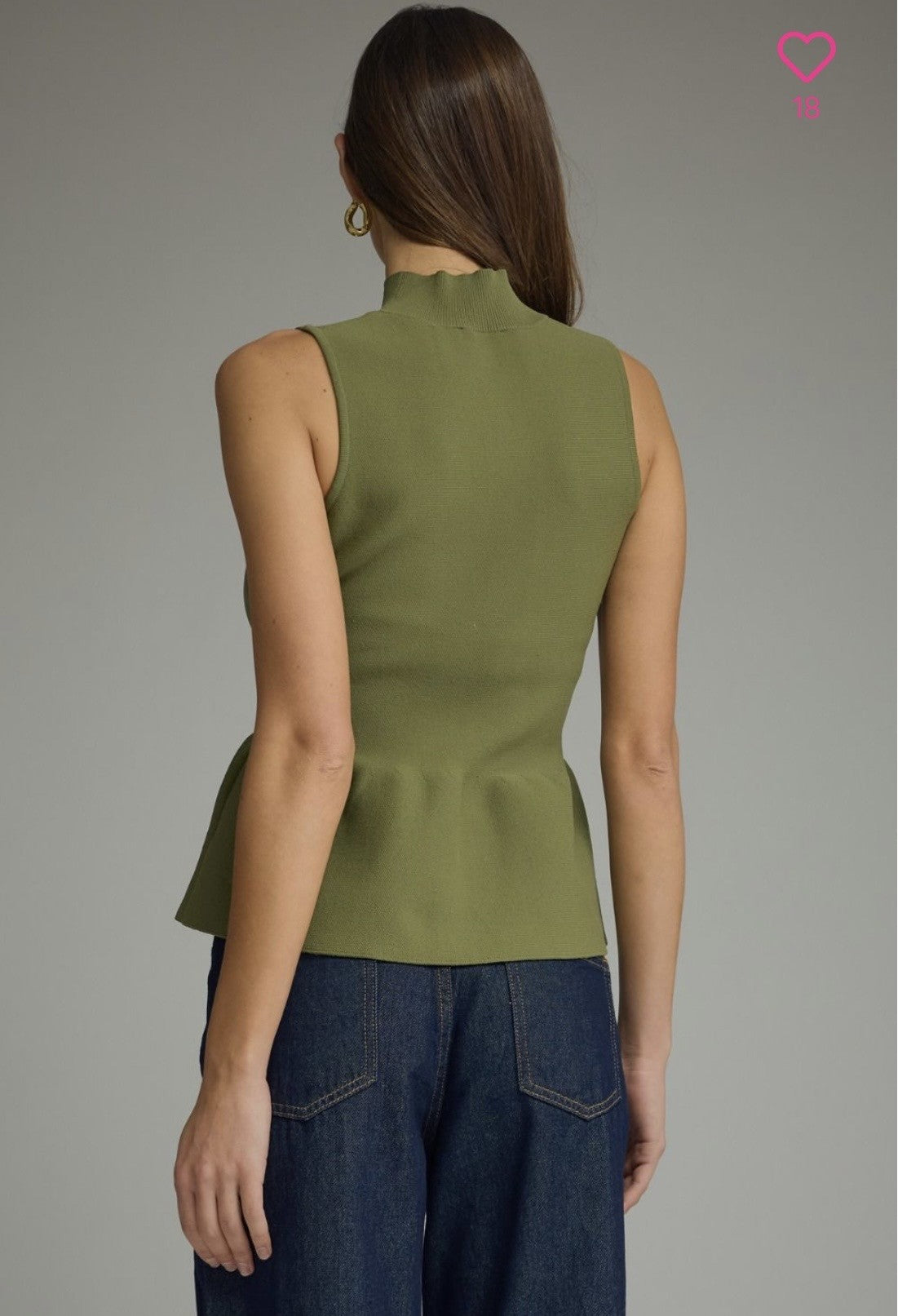 Charley Olive Sleeveless Top