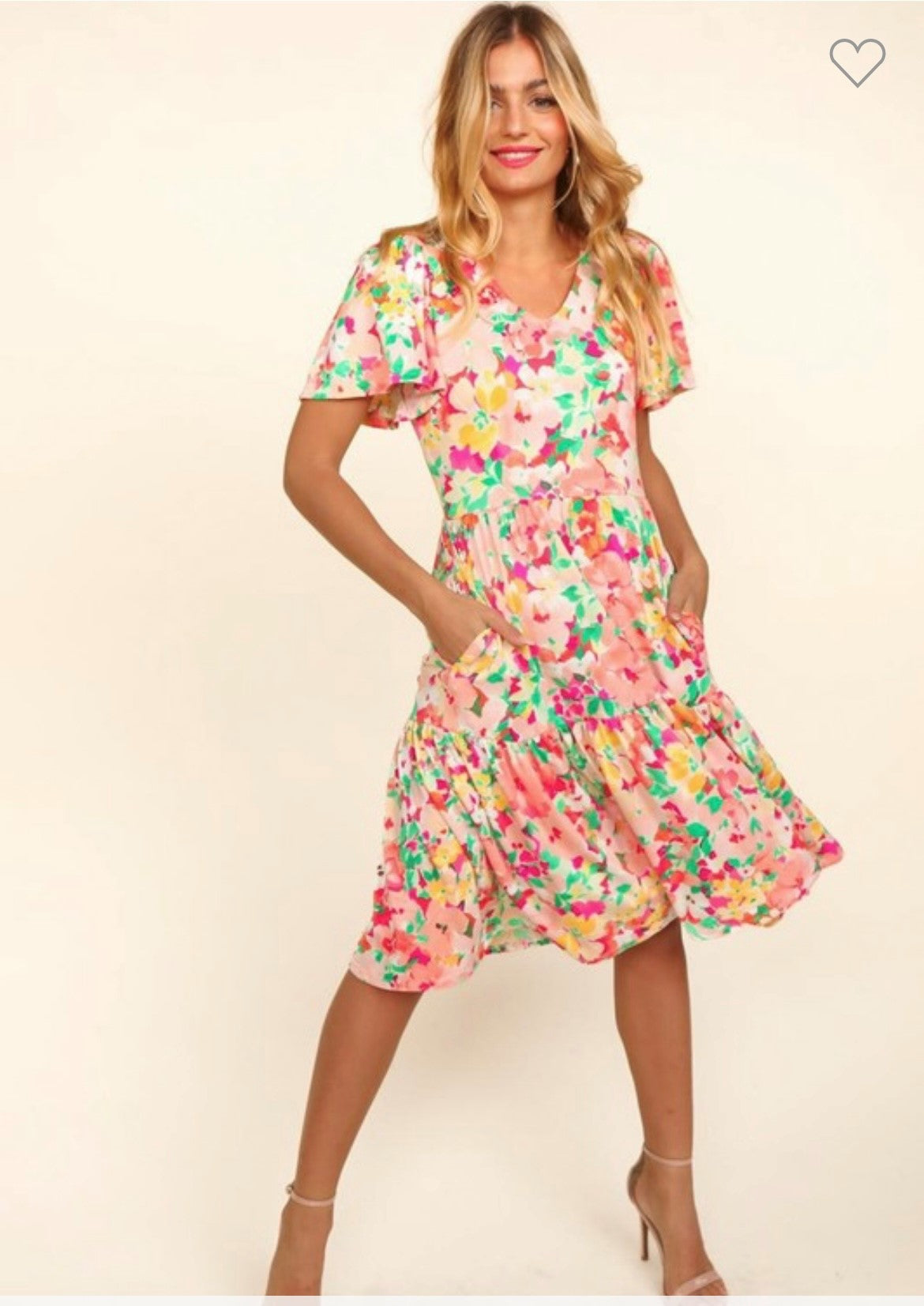 Canvas of Florals Dress by Haptics