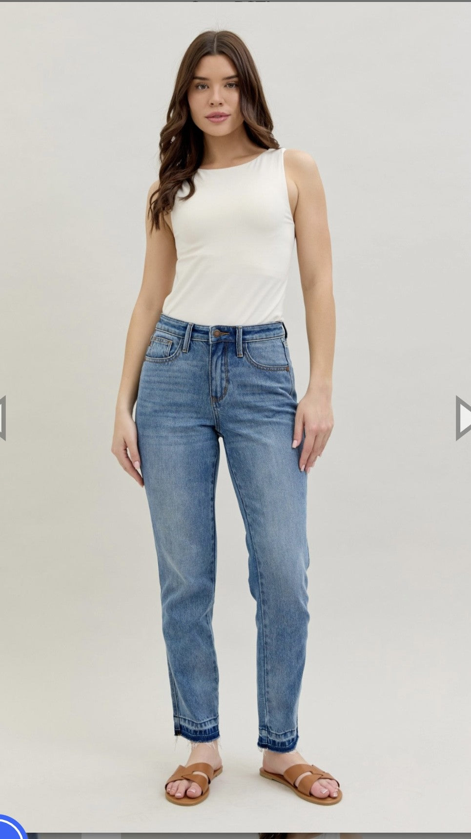Judy Blue Midrise Magic Hem Release Jeans-JB MOST RESTOCKED JEAN!