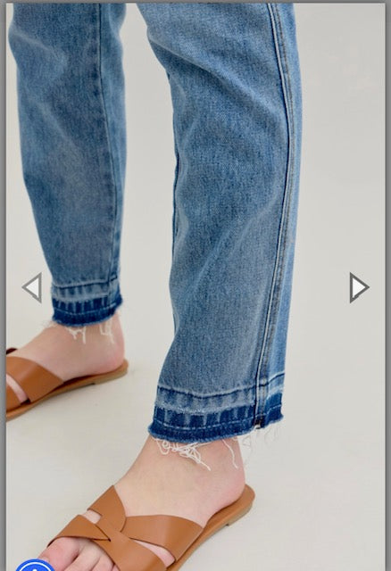 Judy Blue Midrise Magic Hem Release Jeans-JB MOST RESTOCKED JEAN!