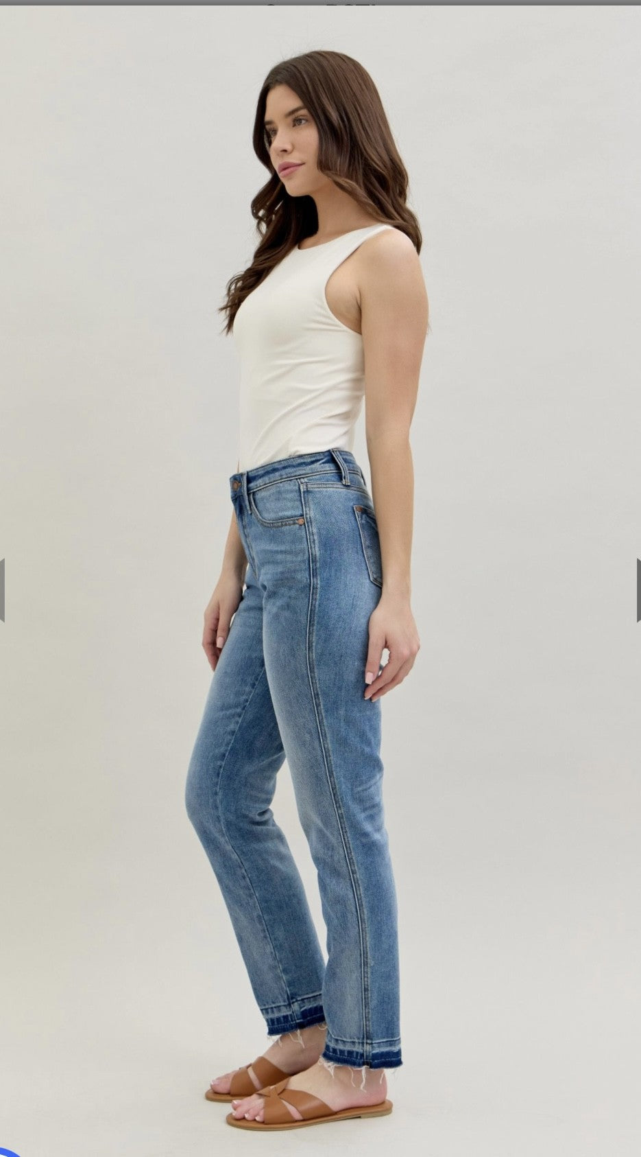 Judy Blue Midrise Magic Hem Release Jeans-JB MOST RESTOCKED JEAN!