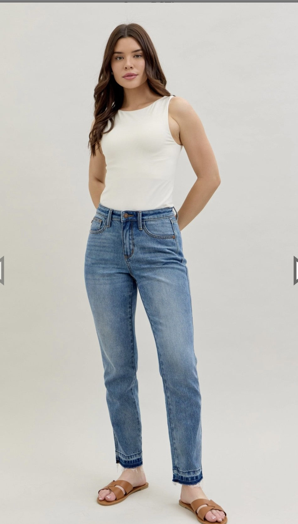 Judy Blue Midrise Magic Hem Release Jeans-JB MOST RESTOCKED JEAN!