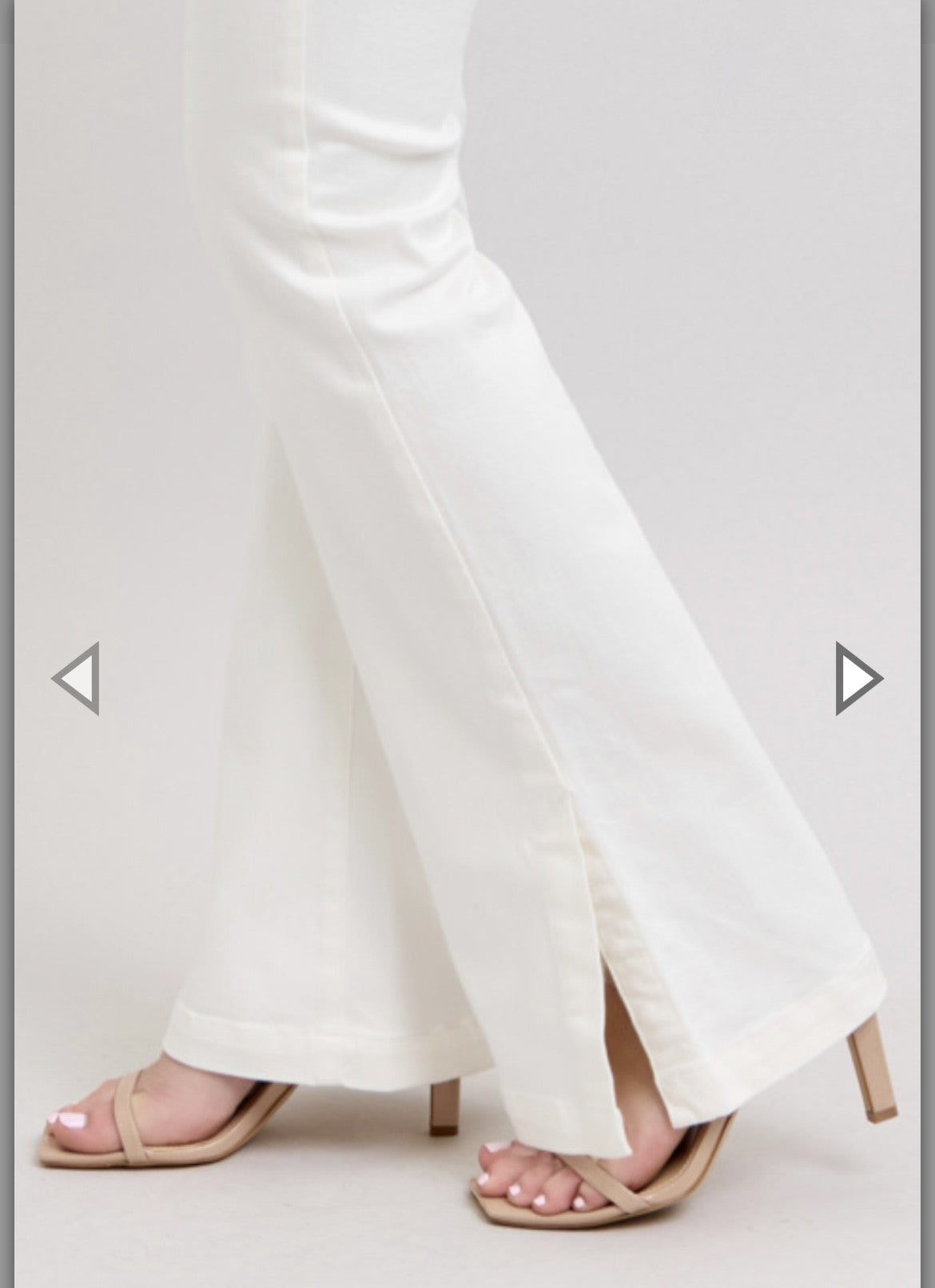 Judy Blue White Flares with side Slit