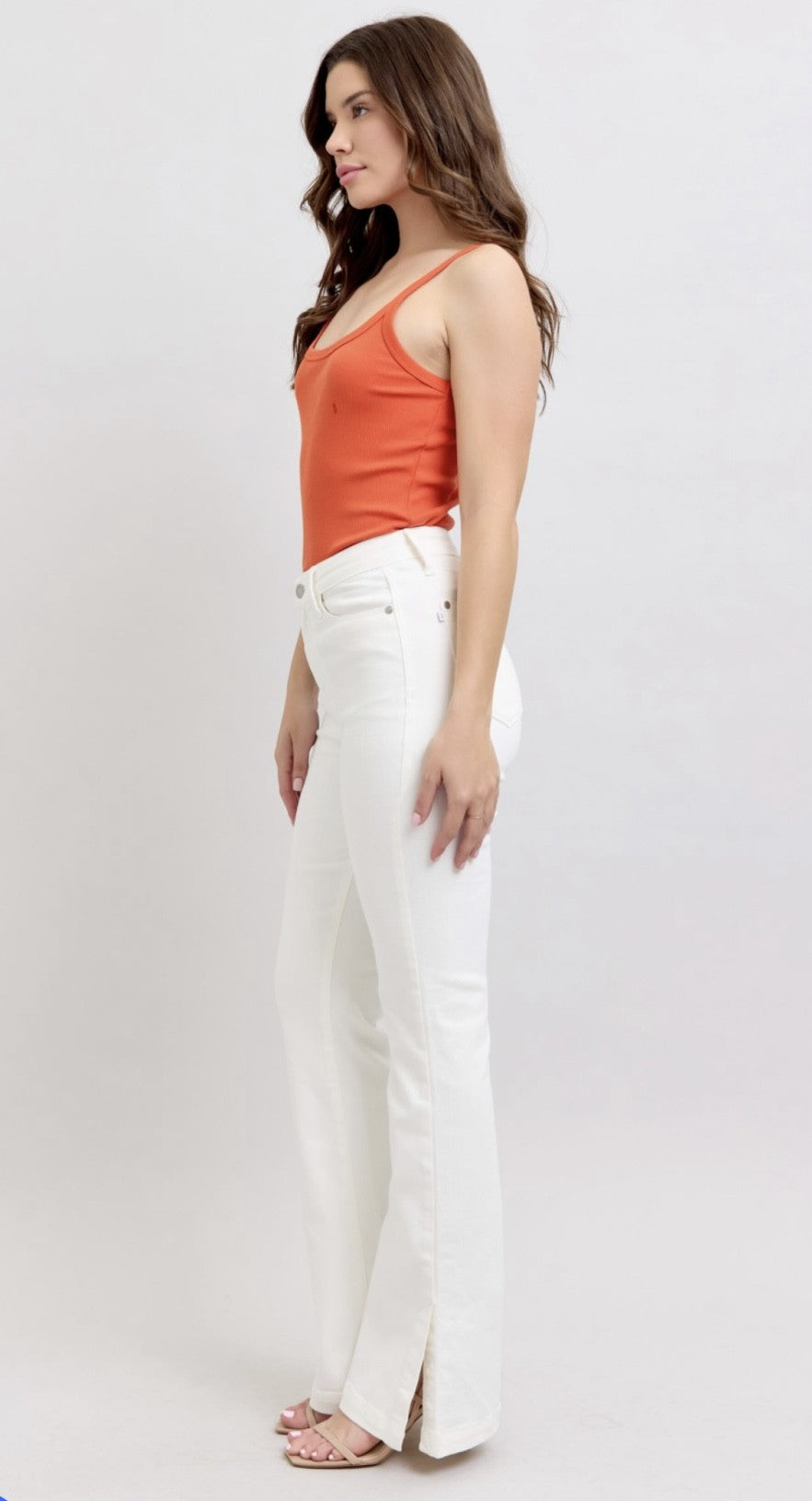 Judy Blue White Flares with side Slit