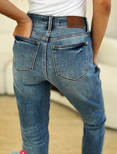 Judy Blue Midrise Magic Hem Release Jeans-JB MOST RESTOCKED JEAN!