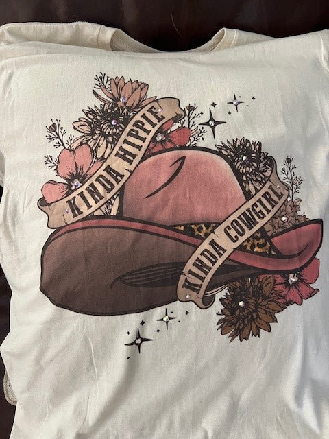 Kinda Hippie, Kinda Cowgirl T-Shirt—LAST ONE
