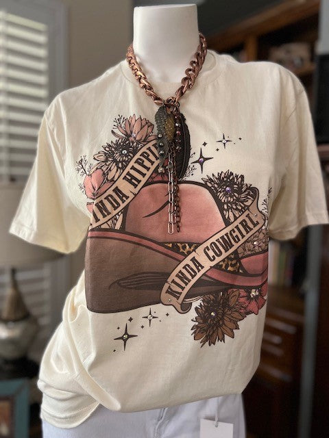 Kinda Hippie, Kinda Cowgirl T-Shirt—LAST ONE