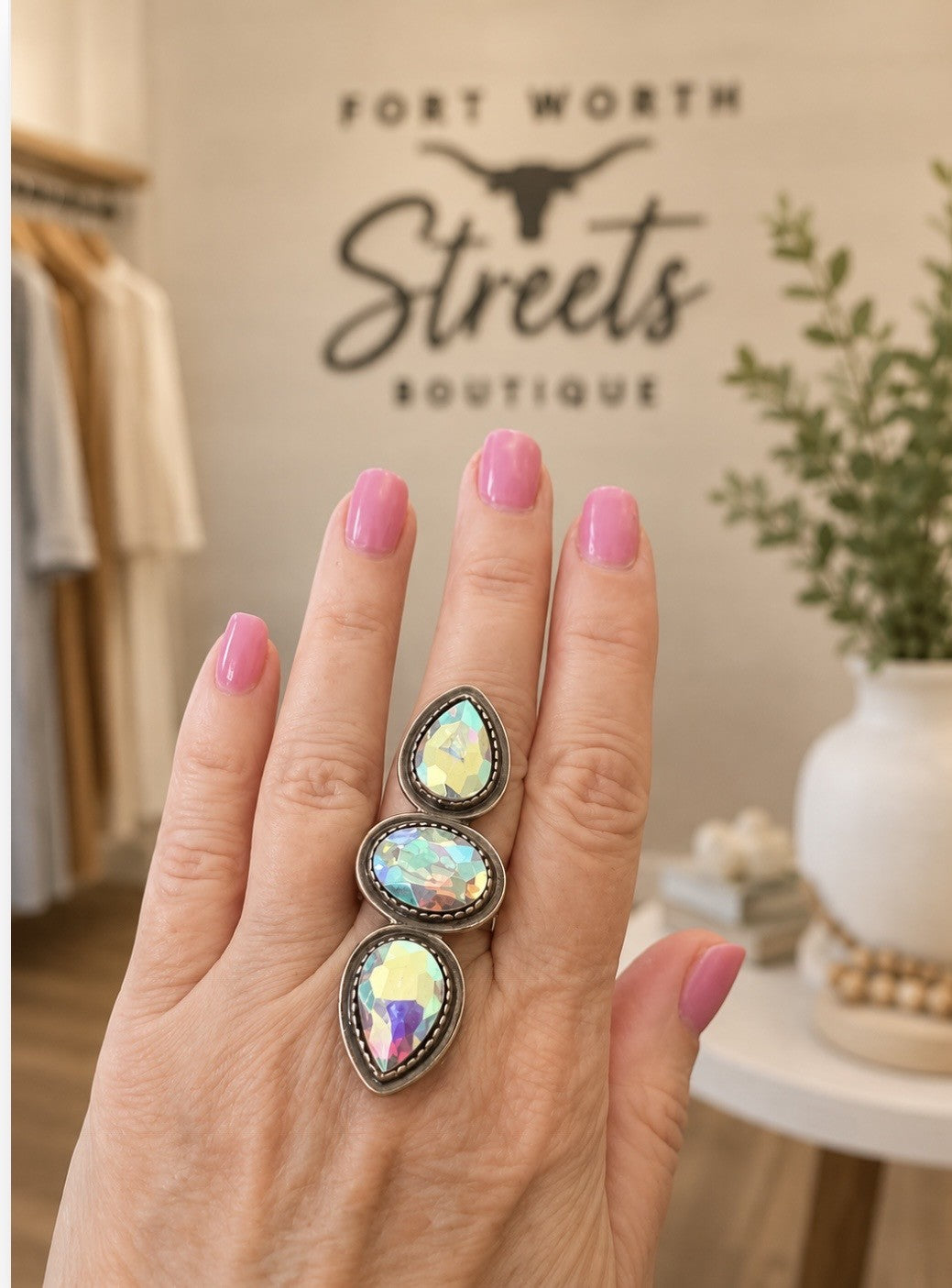 Large Rhinestone Ring
