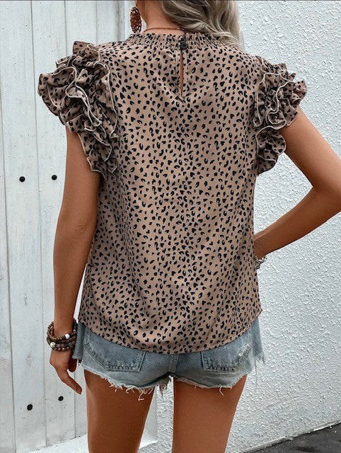 Anna Leopard Print Top