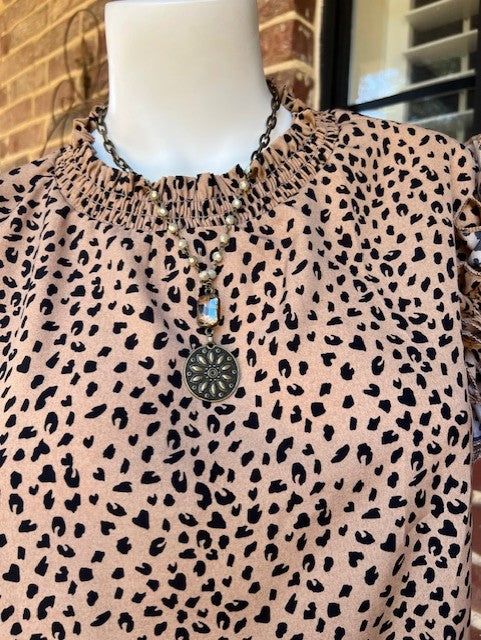 Anna Leopard Print Top