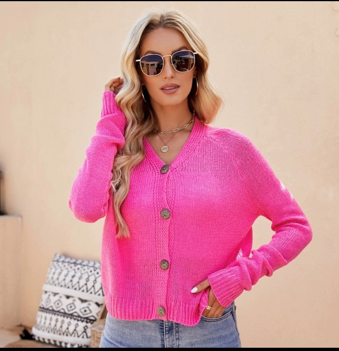 FAB in FUSHIA Cardi