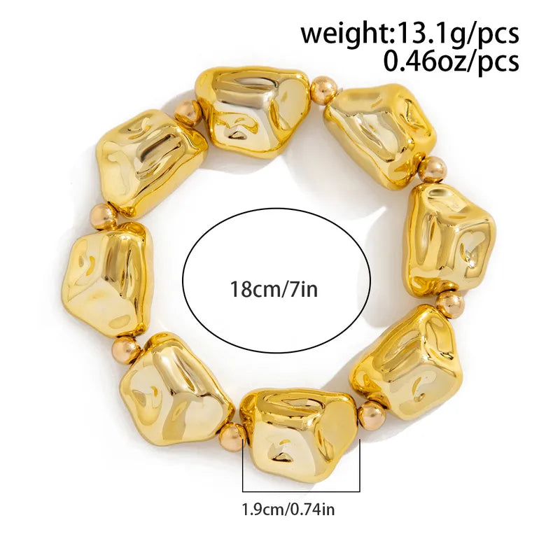 Silver or Gold Gravel Stretch Bracelet