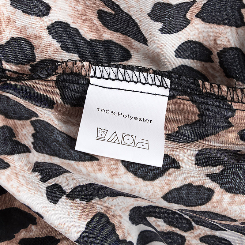 Laya Leopard Tie Front Top