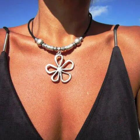 Floral Choker Style Necklace-LAST ONE