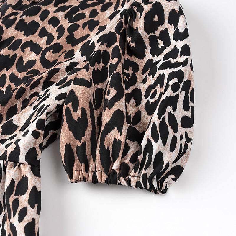Laya Leopard Tie Front Top