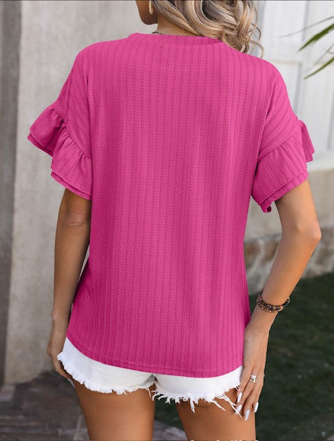 Make A Wish Top in Fushia