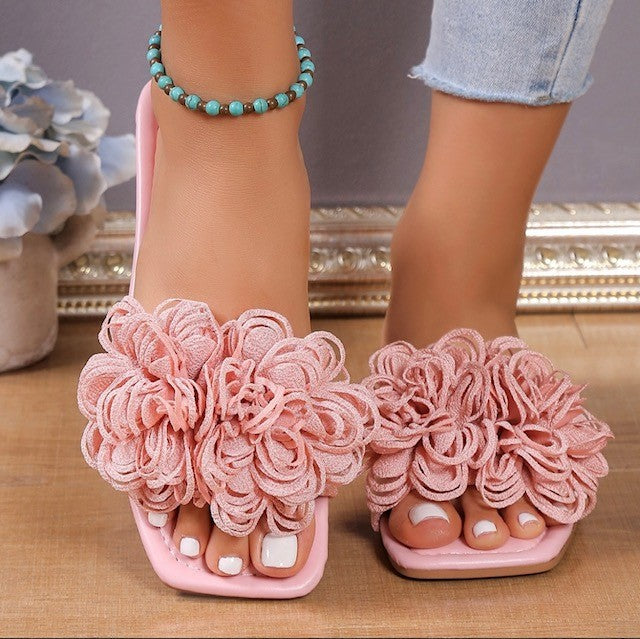 Pinky Ruffle Sandals