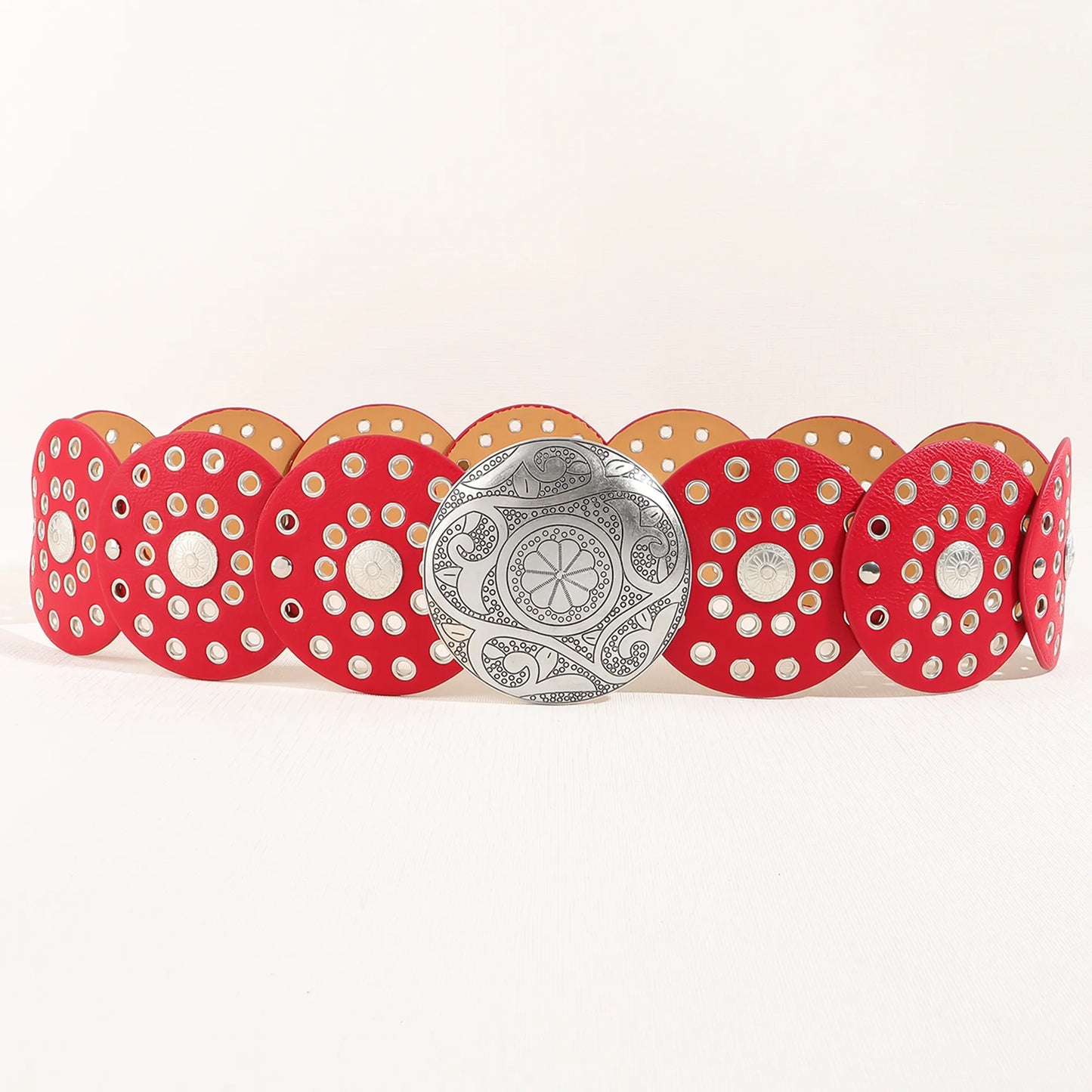 Retro Style Belt-Red