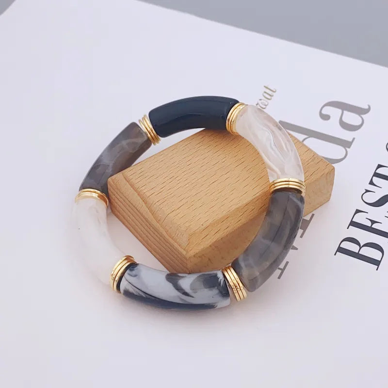 Multi-Color Acrylic Bamboo Bracelets