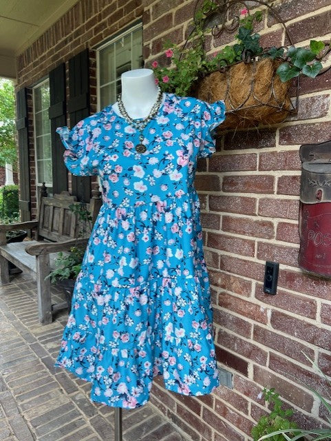 Maryjane Florals Dress-Black