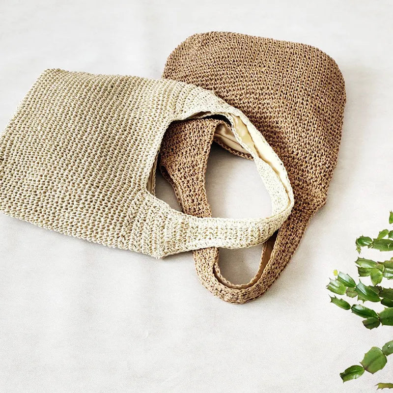 Summer Straw Sac Handbag-Natural