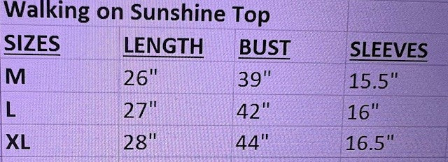 Walking on Sunshine Top