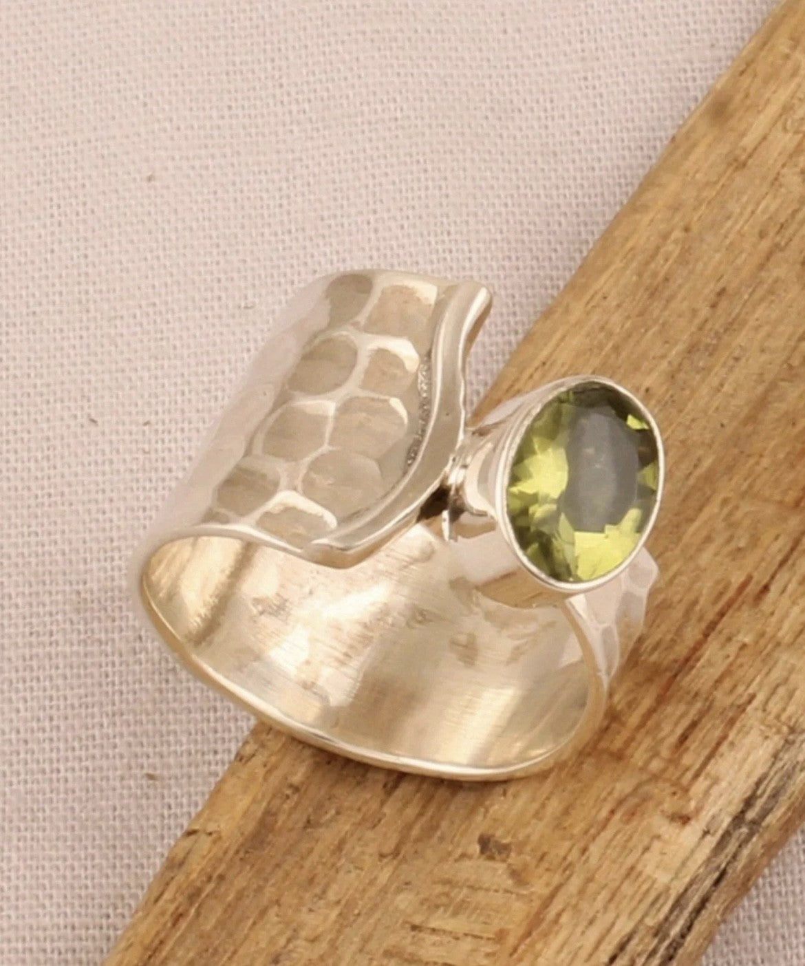 Silver Ring with Green Stone