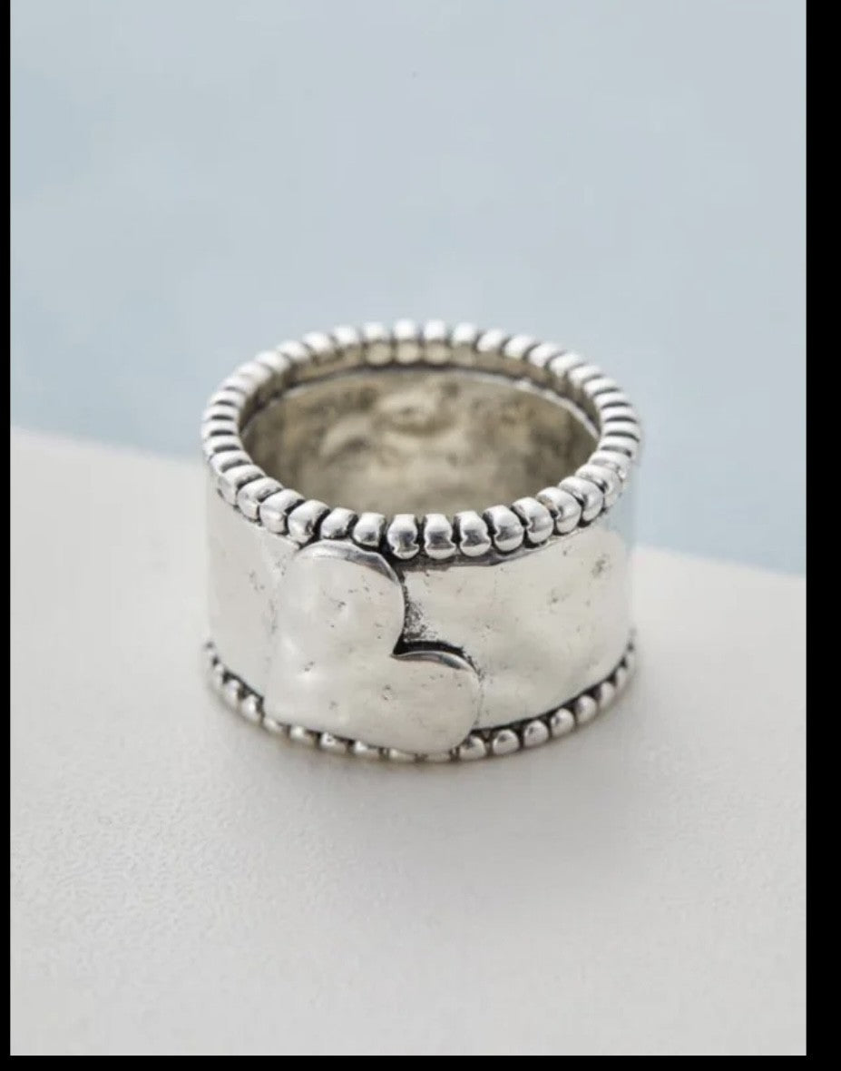 My Heart Silver Ring--RESTOCKED