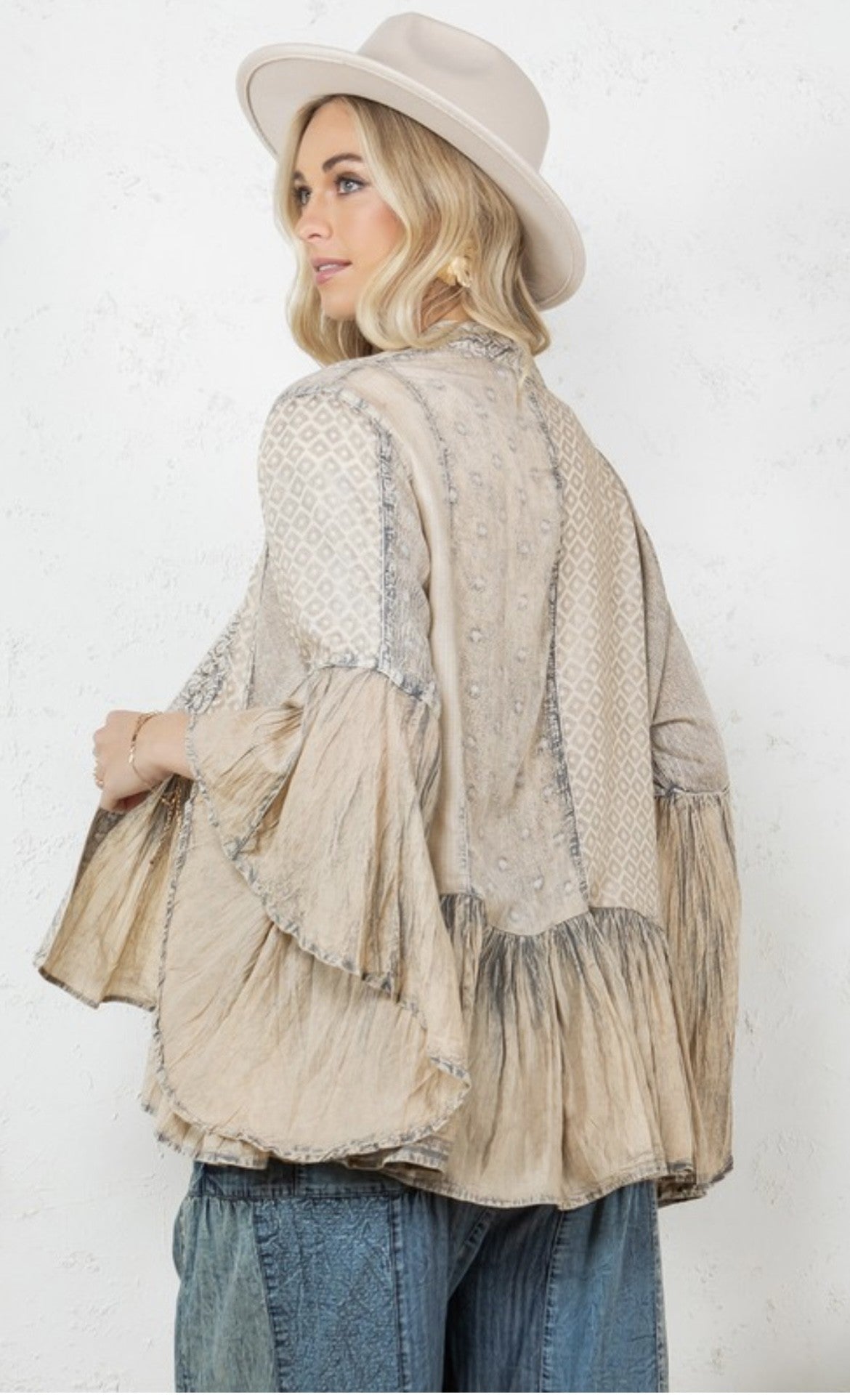 Laney in Latte Kimono