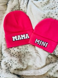 Mama/Mini Hat Set-Pastel Pink-Sale Item