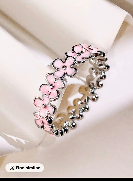Ring of Flowers-Pink