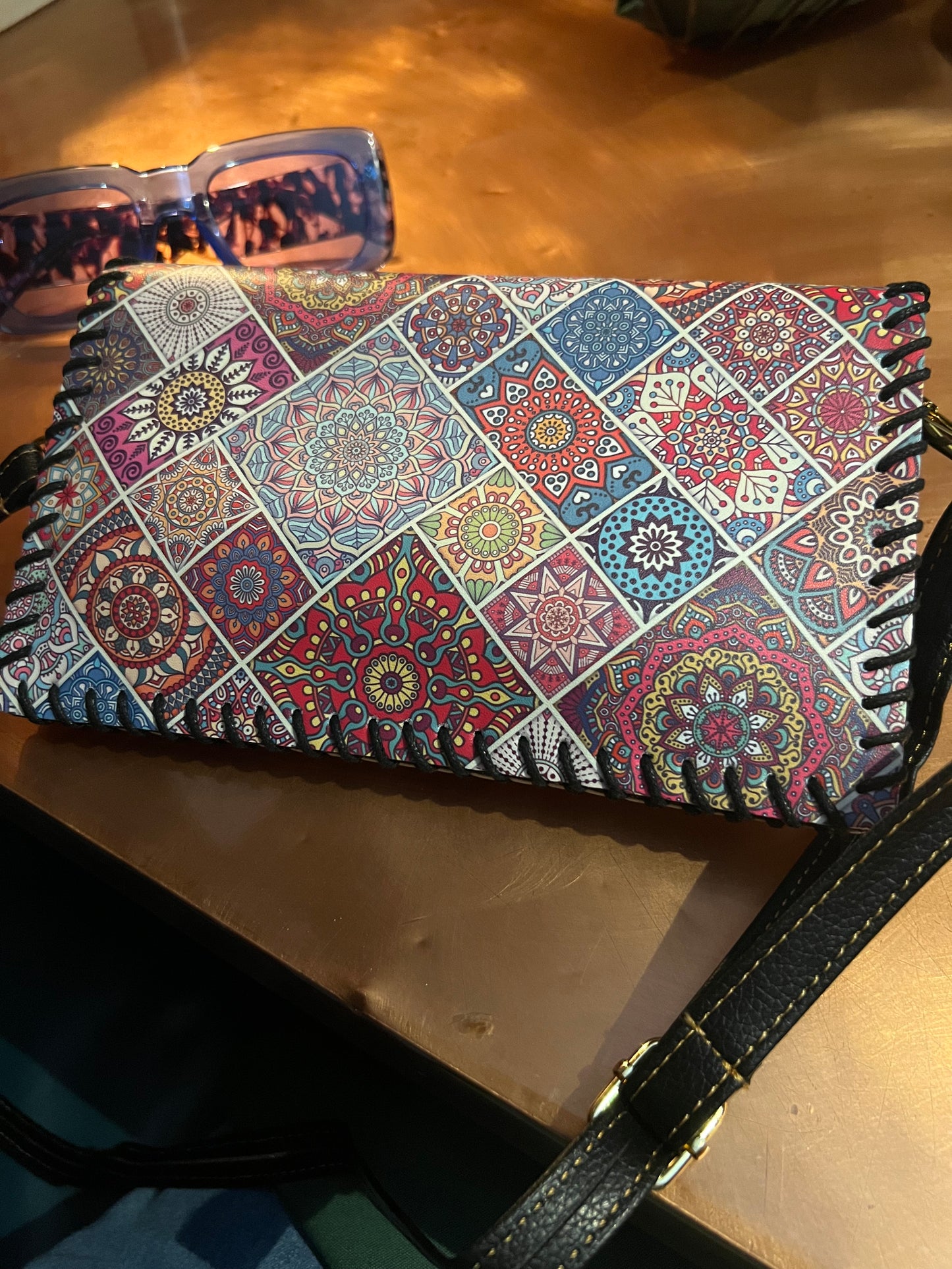 Mixed Print Boho Crossbody