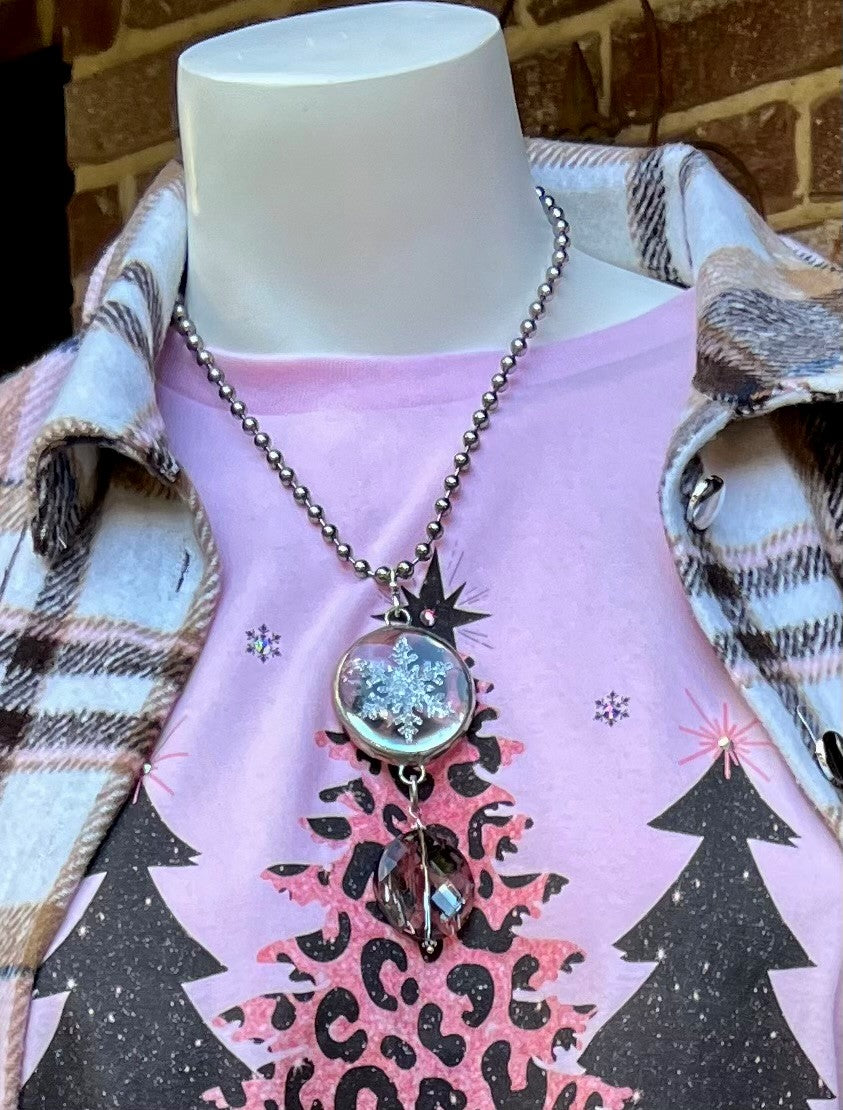 Art by Amy Gold Snowflake Bubble Necklace