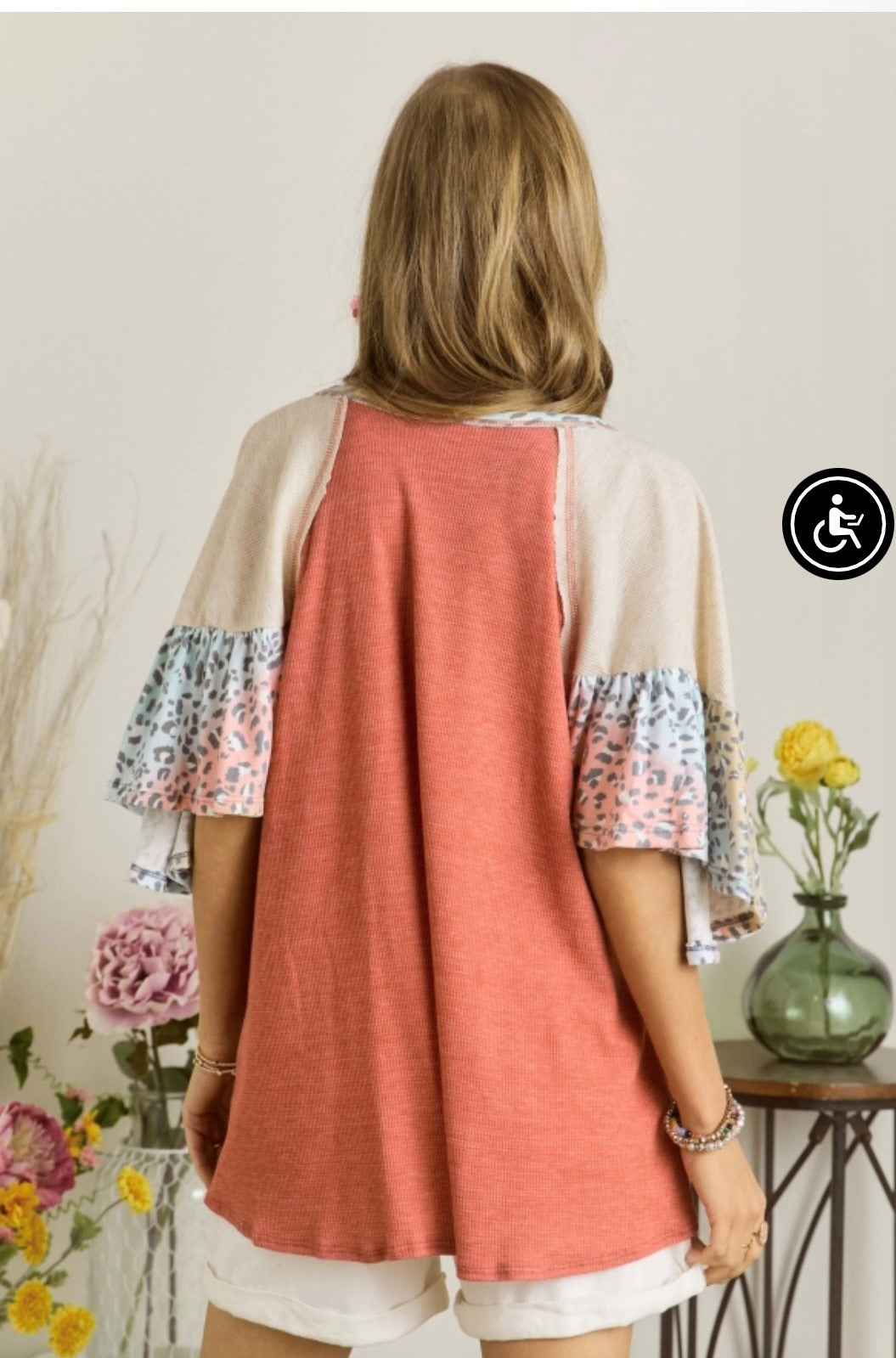 Coral Canvas Top by Adora