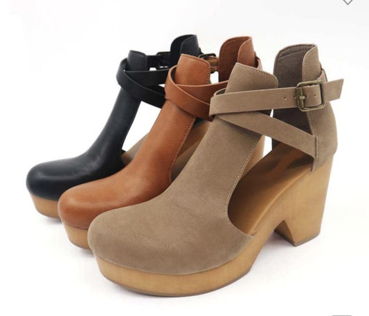 Ccocci Taupe Nubuck Clog