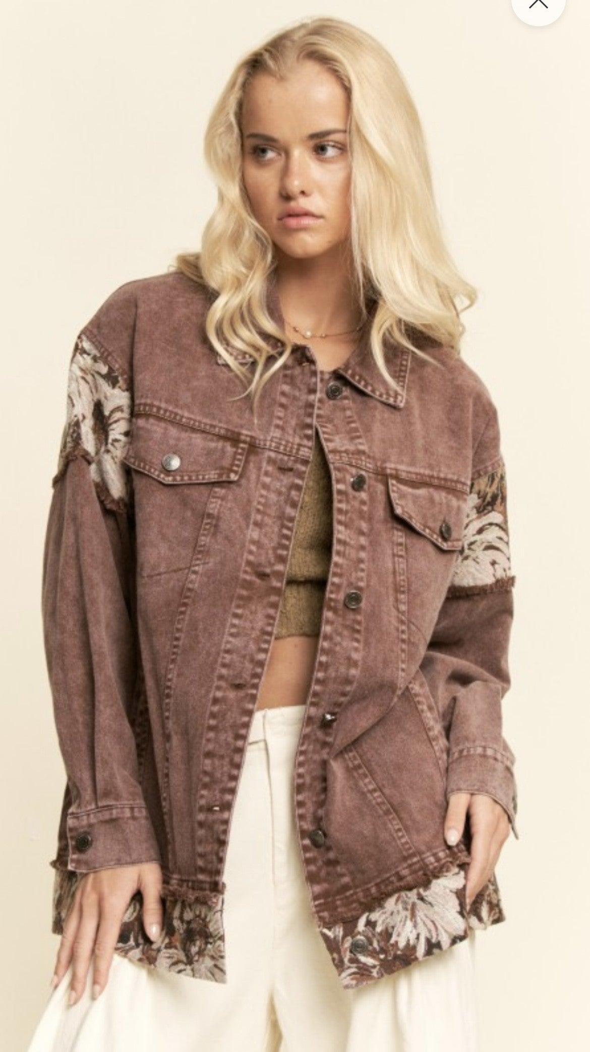 Ophelia Brown Floral Jacket by Dani & Davi
