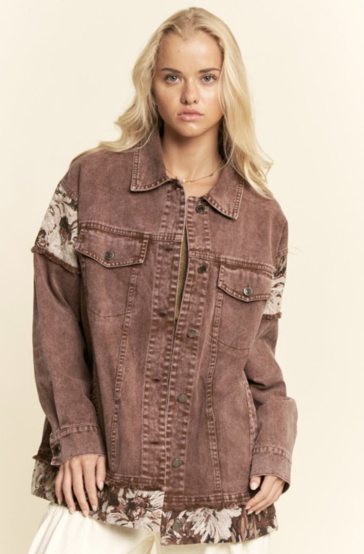 Ophelia Brown Floral Jacket by Dani & Davi