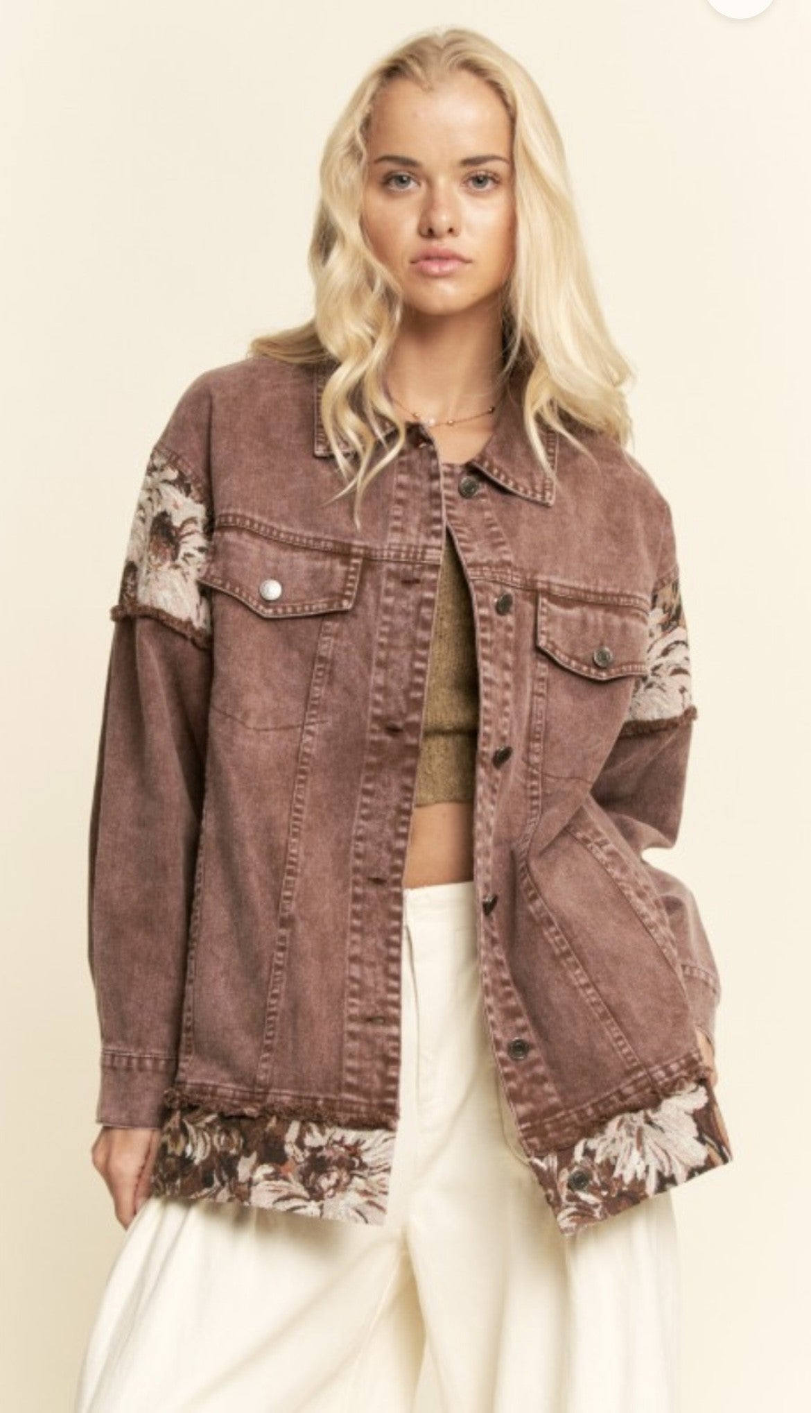 Ophelia Brown Floral Jacket by Dani & Davi