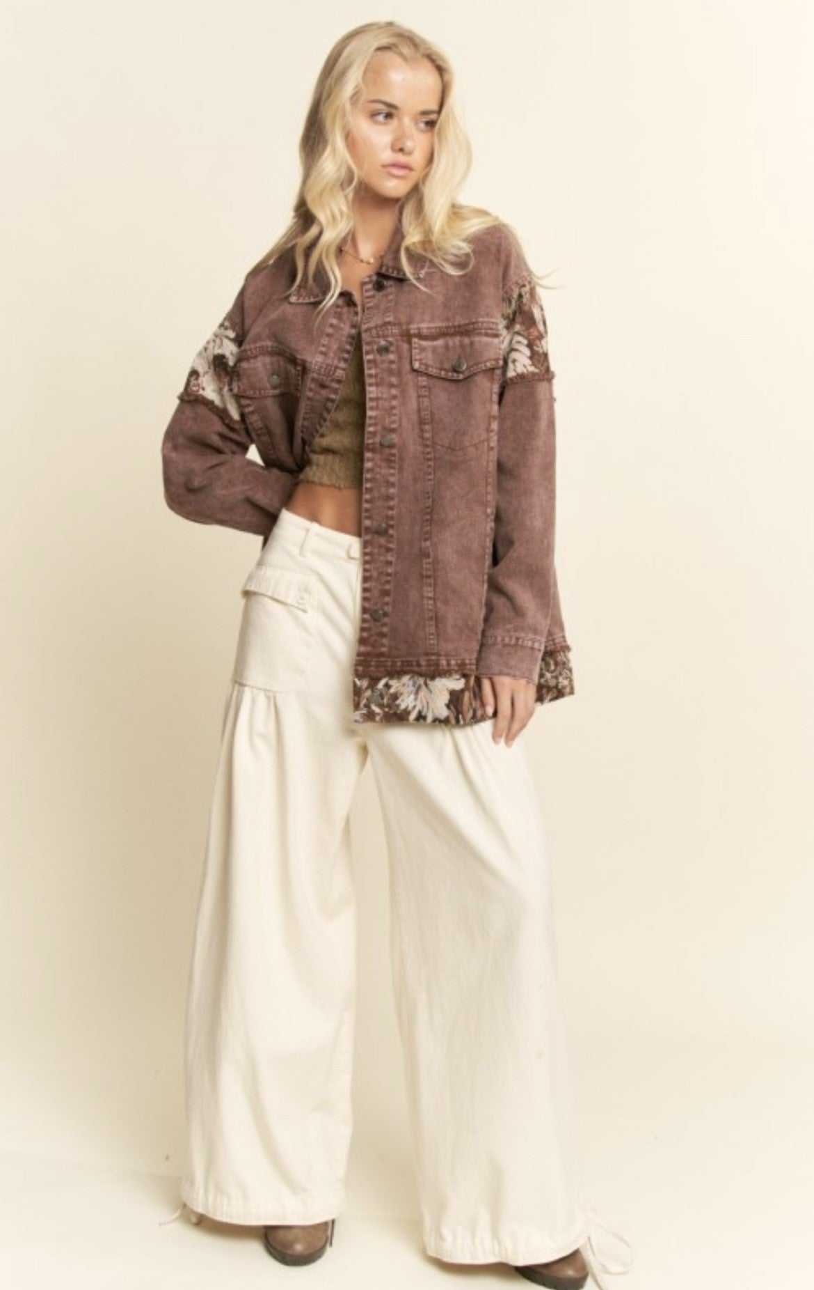 Ophelia Brown Floral Jacket by Dani & Davi
