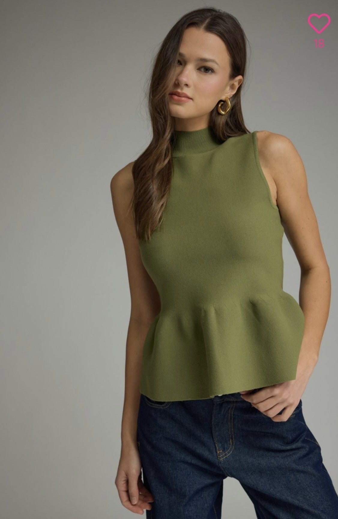 Charley Olive Sleeveless Top