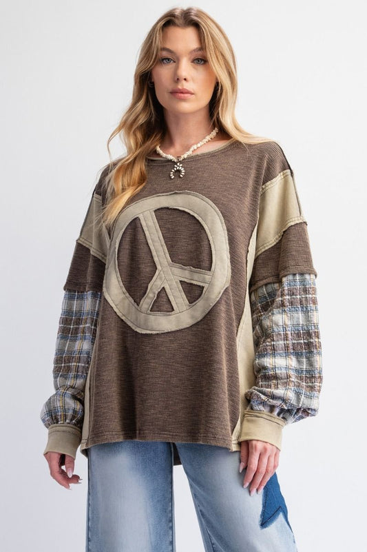 Easel's Peace Patch Top