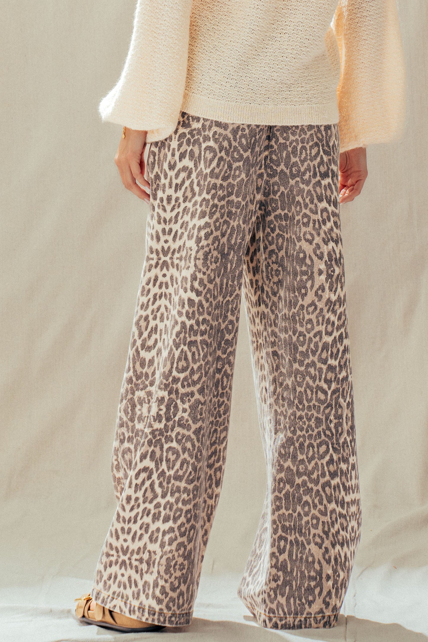 Urban Daisy Leopard Drawstring Jeans