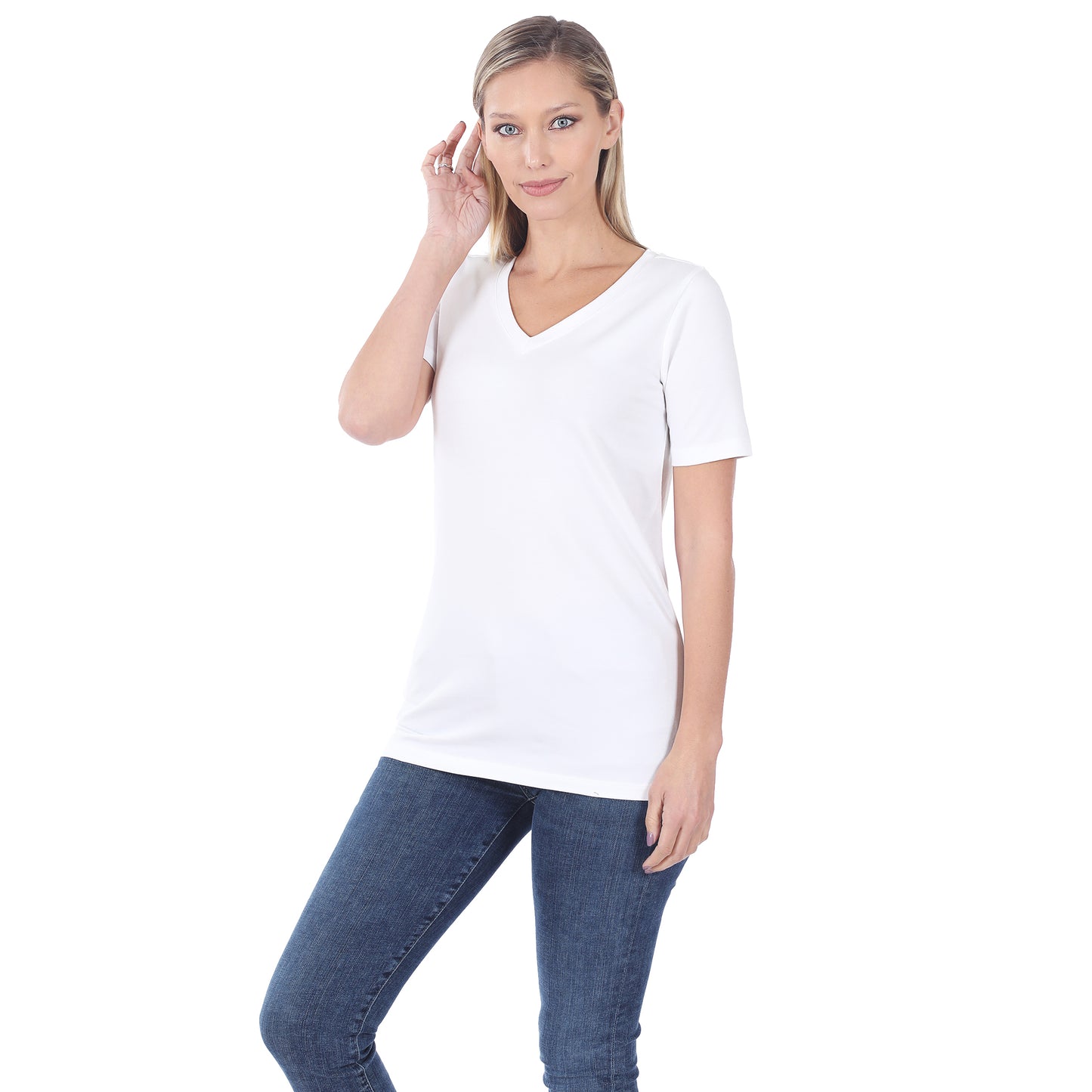 Basics Please White Tee