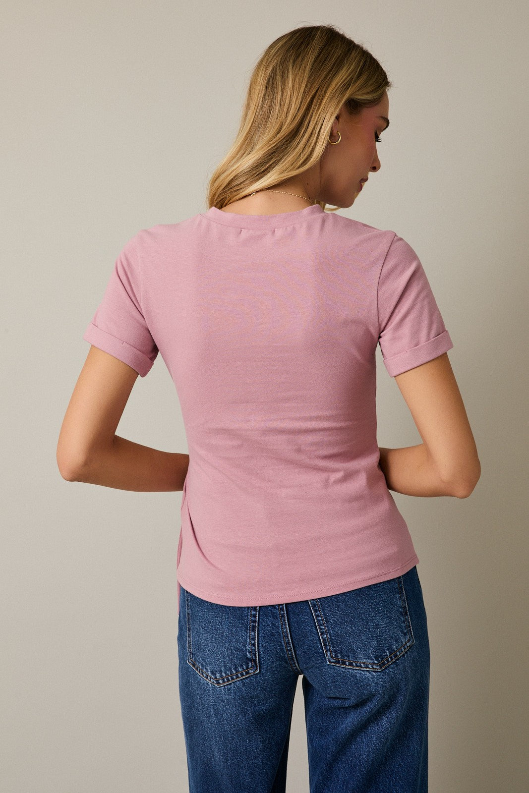 Mave Top in Mauve - Waist Tie Blouse