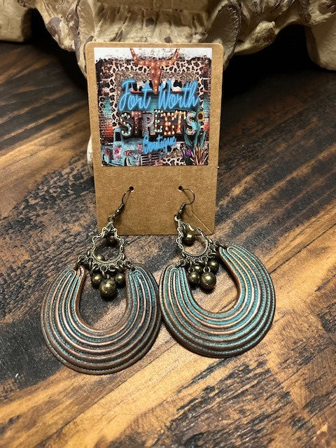 Gold and Turquoise Earrings