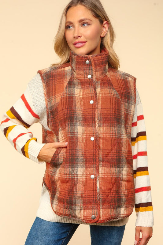 Perfect Puffer Plaid Vest